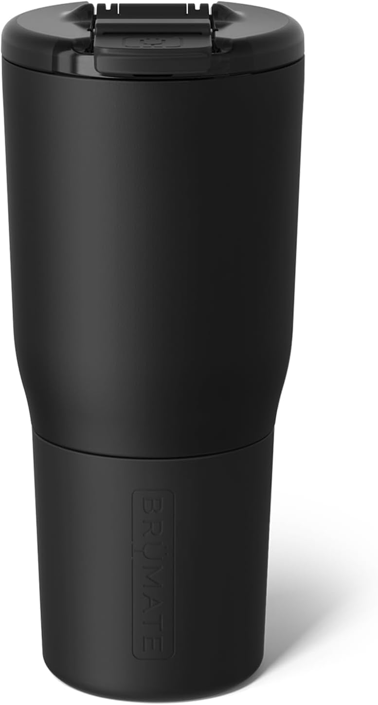 BrÃ¼Mate Nav 25oz 100% Leak Proof Insulated Travel Tumbler with Magnetic BevLock™ Lid - Double Wall Cup-Holder Friendly Stainless Steel Mug (Matte Black) - Image 1